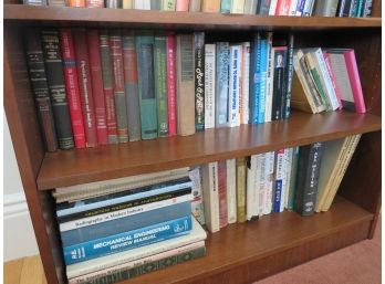 Two Shelves Of Books Fiction Reference Engineering Etc.