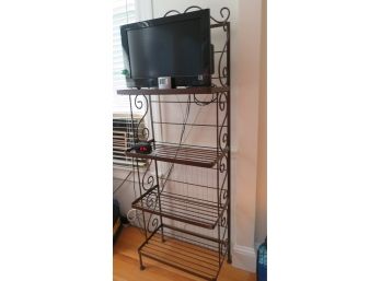 Black Metal Baker's Rack With SCroll Work