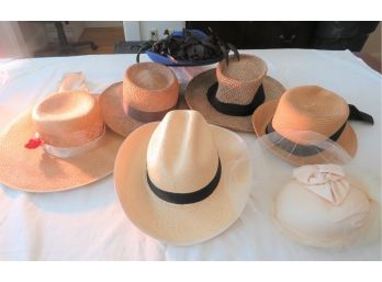 Collection Of Vintage And Straw Ladie's Hats