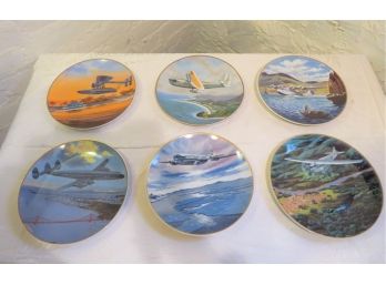 Full Set 6 Pan Am Pioneer Flight Collector Plates