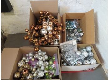 4 Boxes Upscale Christmas Ornaments & Decorations