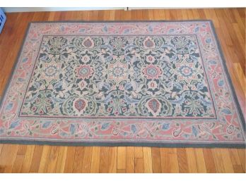 Floral Hooked Area Rug