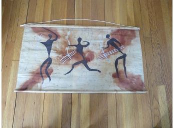 African Art Figural Batik Wall Hanging