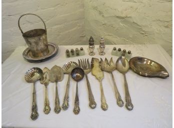 Silverplate Flatware, Trays And Odd Pieces