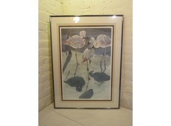 Patricia Ritchie Signed Limited Edition Flamingos Print