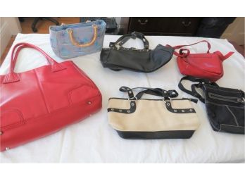 Colorful Ladies Purses Hilfilger Fossil Leather Fabric