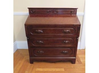 Vintage Davis Victorian Style Cherry Drop Lid Secretary Desk