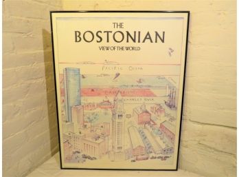 Bostonian View Of The World Framed Poster