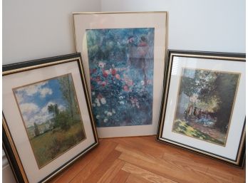 3 Framed Impressionists Art Prints