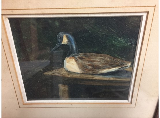 Pr Of Duck Decoy Watercolors By Listed Rockport Mass Artist   Don  Mosher