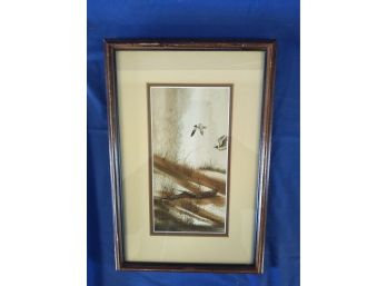 Original Watercolor Painting By Listed Artist Evelyn Wallace With Gallery Stamp