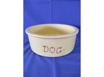 Antique R.R.P. Co. Roseville Ohio Pottery Dog Bowl