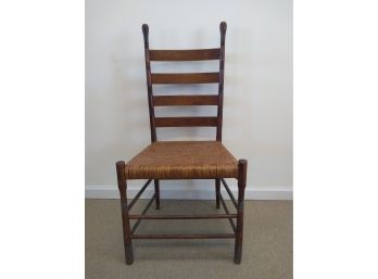 Antique Rush Seat Hand Turned Guilford Chair