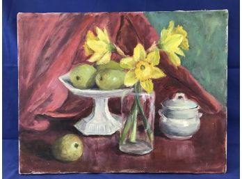 Still Life Floral Painting On Canvas