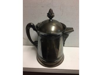 Antique Victorian Silver Plate Water Pitcher . Three Minor Dings  Otherwise. In Good Condition