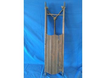 Antique Wood And Metal Children's Sled