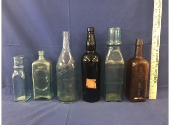 Collection Of Antique Bottles