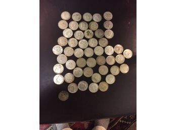 50 Pcs 1965-70  Kennedy Half Dollars  40 Per Silver .