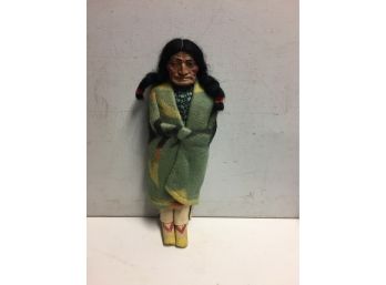 Antique American Indian Skookum Doll . Excellent Con