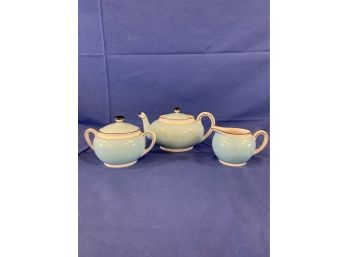 Hand Painted Porcelain Nippon Tea Set With Lidded Sugar And Creamer
