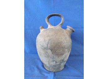 Southwestern Stoneware Pottery Pitcher With Handle