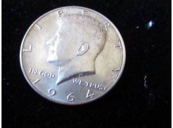 1964 P U.S Kennedy Silver Half Dollar, Lot 7