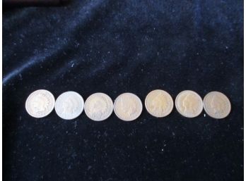 1891, '92, '95, '97, '98, '99 U.S. Indian Head Pennies