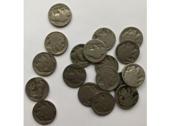 18 Buffalo Nickels (See Description)