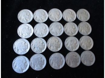 20 1920's-30's U.S. Buffalo Nickels