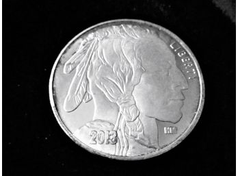 2013 Indian Head, Buffalo Silver Round, .999 Silver, 1 Oz.