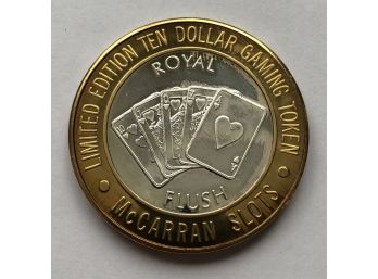 Limited Edition $10 Gaming Token .999 Silver 'McCarran Airport LV'