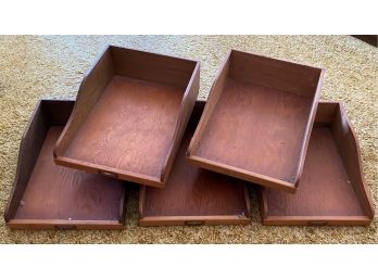 Five Wooden Trays