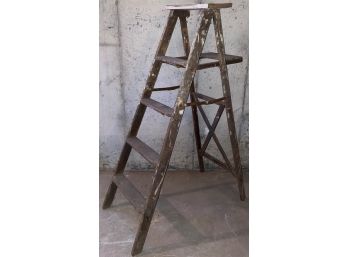 5' Wooden Stepladder- As Is