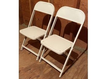 Two Childs Folding Metal Chairs