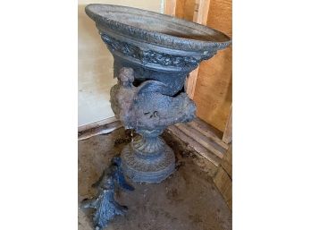 Single Two Handle Victorian Cast Iron Urn