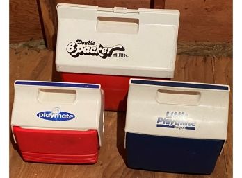 Three Plastic/molded Coolers