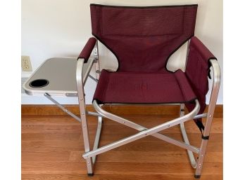 Folding Aluminum Chair With Side Tray