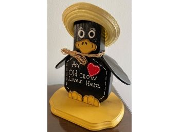 Old Crow Wooden Decor