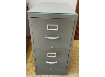 Metal Two Drawer File Cabinet