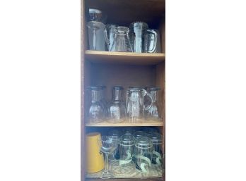 Cabinet Lot With Glasses