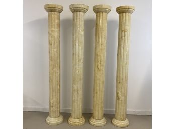 Four Vintage Faux Marble Columns