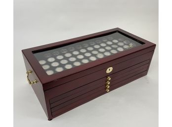 PDS Plus Quarters Coin Display Case And Coins