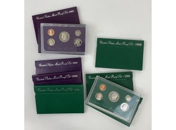 Eight US Proof Sets 1990s