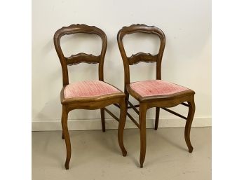 Pretty Pair Of Antique Side Chairs