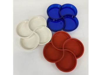 Red White And Blue Dansk Plastic Trays