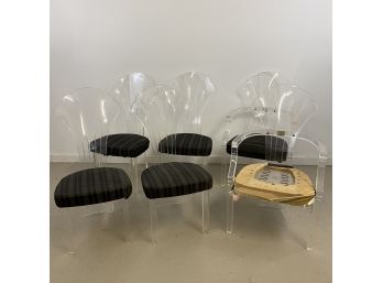 Set Of 6 Lucite Chairs Hill Manufacturing