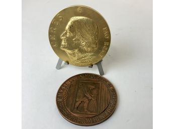 Two Vintage Ceres Fao Rome Medals 1965 1973