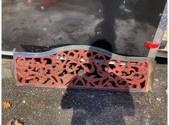 Beautiful Cast Iron Bench Back, Great  Decor