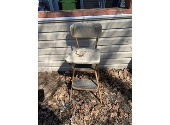 Vintage Cosco Stool Step Ladder - Needs Reupholstering & Cleaning