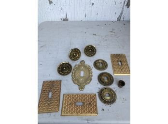 Lot Of Architectural Decor Pieces & Beautiful Brass Furniture Pulls Hardware